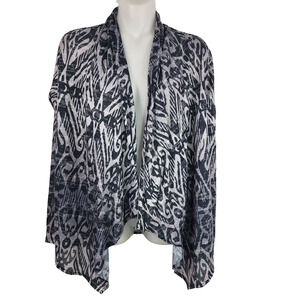 Soma Live Lounge Wear Luxuriously Soft Women Draped Front Cardigan Large Printed